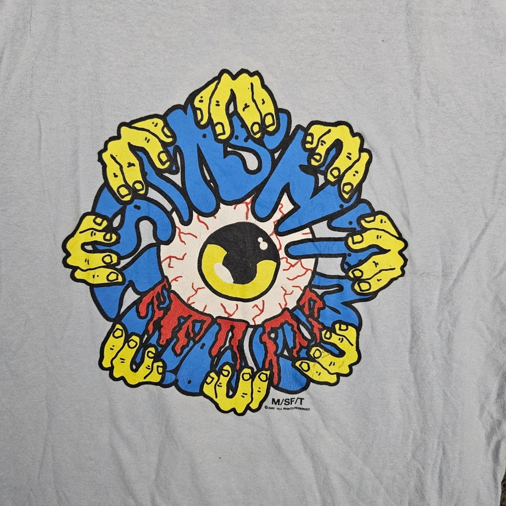 M/SF/T Mad Minds High Risk Graphic T-Shirt Small Cotton Blend Light Blue - Picture 9 of 10